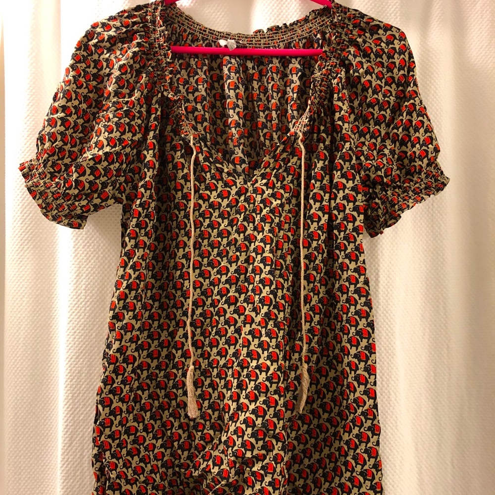 Joie - Silk, Elephant Pattern Top - Large - image 2